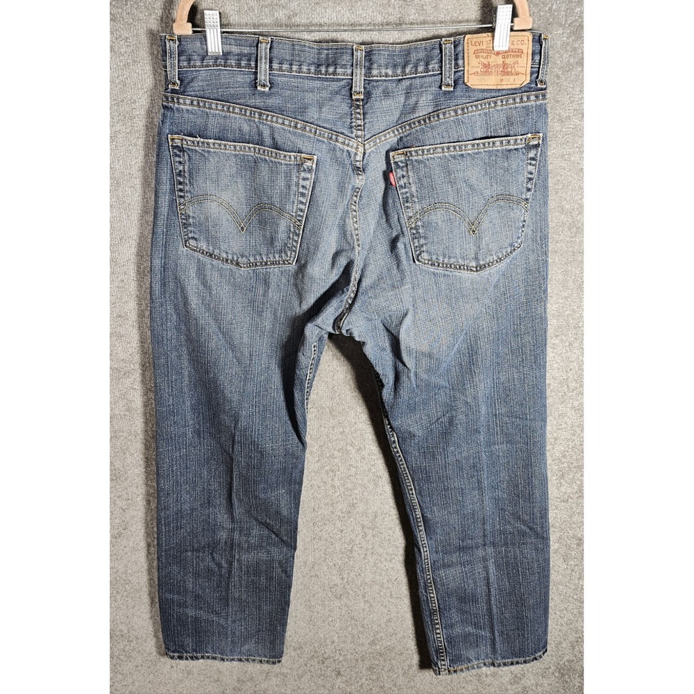 Levis 505 Regular Fit Straight Leg Jeans Mens Size 38x30‎ Blue Medium Wash Denim - Picture 2 of 9